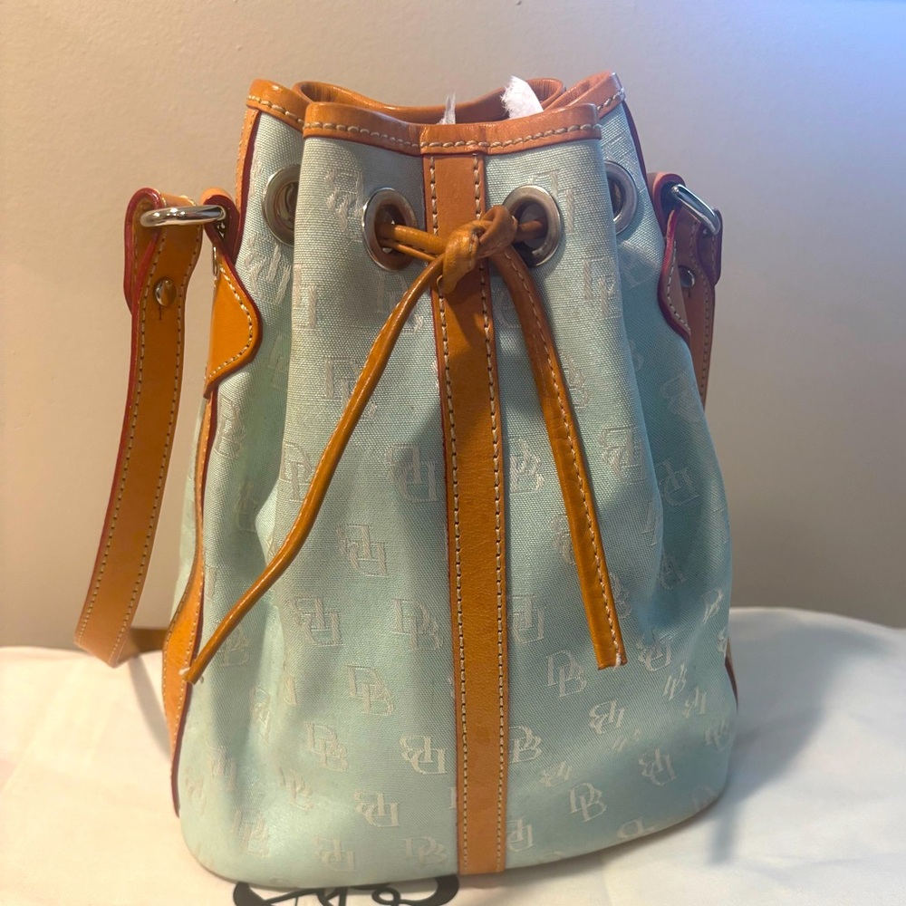 Dooney & Bourke Mint and Monogram Bucket Bag, Preowned